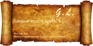 Gasparecz Lipót névjegykártya